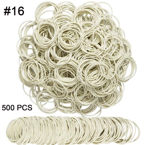 AMUU Rubber Bands size16 white 500pcs #16 Small Rubber Band for office supplies Money School Home Elastic Band 38mm Rubber Bands