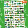 8 Sheets (96PCS) Garbage Truck Temporary Tattoos Themed Birthday Party Supplies Favors Decorations Stickers for Kids Gifts Classroom School Prizes Rewards