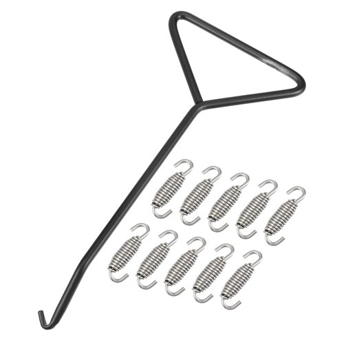X AUTOHAUX 10 Pcs Motorcycles Universal Exhaust Pipe Spring with Hook 54mm 2.13" Stainless Steel Exhaust Pipe Spring Hook Modified Accessory