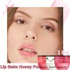 3 PCS Bee Lip Balm Lip Mask Honey Pot, Watermelon & Cherry & Coconut Lip Mask Propolis Moisturizing Lip, Hydrating Prevention Dry and Cracked Lip Scrubs Exfoliator (Watermelon & Cherry & Coconut)