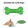 QWKNY Durable Dog Chew Toy for Small Dogs - Spiked Bone Design, Dental Care Anxiety Relief, Interactive Chewing Exercise, Safe for Puppies Small Breeds, Teething and Gum Massaging
