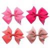 20pcs/lot Mutilcolor 4 inch Grosgrain Ribbon Hair Bows Girl Boutique Bow Baby Childs Handmade Diy Hairbows with Clip Kids Hair Accessories