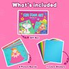 AluAbi Foam Stickers Art Craft for Kids, No Mess Toddler Art Activity - Fun with Foam Unicorns & Princess,Children Travel Toys,DIY Mosaic Sticker Art Craft Kits,Gifts for Boys & Girls Ages 3 4 5 6 7 8