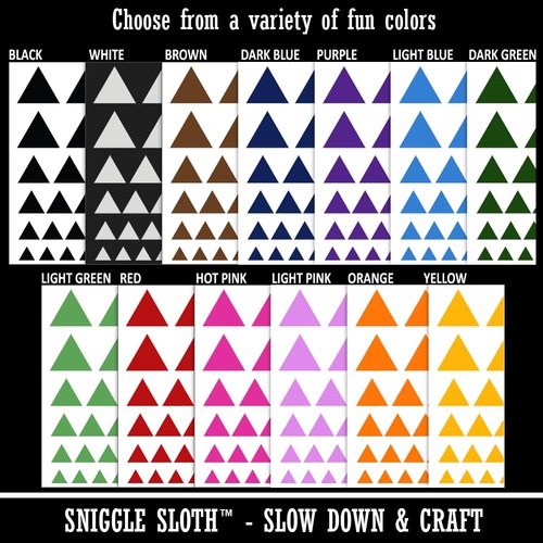 Triangle Solid Temporary Tattoo Water Resistant Fake Body Art Set Collection - Yellow (One Sheet)