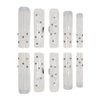 Foccna Press on Nails Super Long Rhinestone White Fake Nails Square Bling Glossy Butterfly False Nail Tips Artificial Nails Finger Manicure for Women and Girls-24pcs