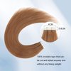 Sixstarhair Tape In Hair Extensions 18 Inch Thick Full Red Brown Hair Tape In Extensions Silky Straight Remy Human Hair Extensions [Color 30#-18 inch]