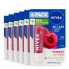 NIVEA Cherry Lip Care - Tinted Red for Beautiful, Moisturized Lips - .17 oz. Stick (Pack of 6)