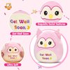 WEWILL Get Well Soon Owl Plush Pillow, 12 Inch, Soft Pink Owl Stuffed Animal for Comfort and Healing, Get Well Gift for Kids Girls