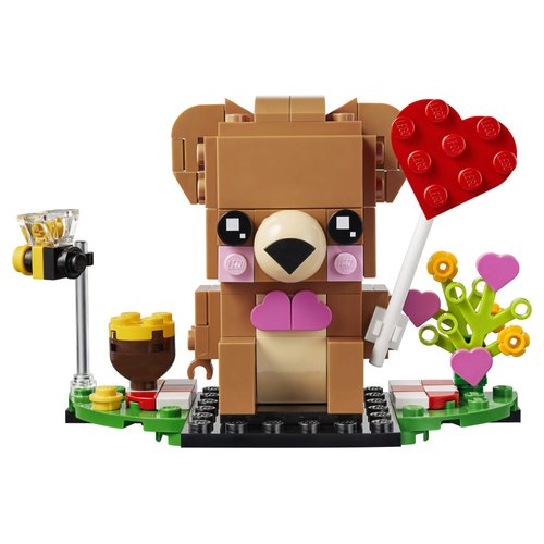 LEGO BrickHeadz Valentine's Bear 40379 Building Kit, New 2021 (150 Pieces)