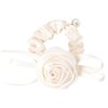 Rose Hair Ring Rope for Women Girls Flower Hair Ties Ring Elegant Hair Bands Fashion Hair Scrunchie Elastic Hair Accessories Decoration for Teen Girls White Ponytail Holders with Pearl Pendant