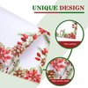 AnyDesign 60Pcs Christmas Stationery Paper 4 Design Christmas Green Plants Border Letterhead Winter Decorative Writing Paper for Xmas Notes Greeting Cards Invitation Office School Printing, 8.5 x 11"