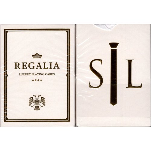 Regalia White Gold Luxury Playing Cards Poker Size Deck Shin Lim Cartamundi