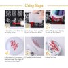 Born Pretty Nail Stamping Plates Set Plaid Flowers Leaves Lace Nail Art Image Plates Spring into Winter Stamp Templates Kit Image Manicuring DIY Printing Tools 8PCS