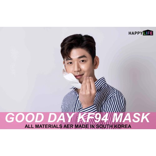 FLEXMON (PACK OF 10 White KF94- Face Mask 4-Layer Filters Breathable Comfortable Protection, Korea, Disposable Protective, Nose Mouth Covering Dust Mask Made in Korea. pm2.5Filters, White Color