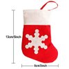 San Tokra 12Pcs Christmas Socks Decoration Snowflake Tableware Holders, Candy Pouch Bag Knife Spoon Fork Bag Mini Christmas Stockings for Xmas Decorations Dinner Table Ornaments