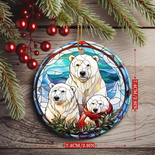 Christmas Ornament, Polar Bear Hanging Ornaments, Christmas Decoration, Heirloom Keepsake, Holiday Ornaments, Xmas Gift Exchange, Gift Idea, Christmas Tree Ornament