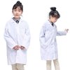 RLIAHALM Kid Lab Coat Doctor Unisex Role Play Scientist Halloween Career Day Dress Up Costume for boys and girl (Medium,White)