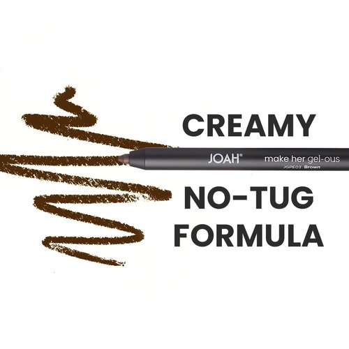 JOAH Make Her Gel-ous Gel Eyeliner with Self-Sharpening Pencil, No-Tug Waterproof Formula & Long-Lasting Finish & Color Definition, Creamy Gel Texture, Black