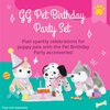 Glitter Girls – Pet Birthday Party Decorations Set – Birthday Hat, Cake & Candles, Pet Play Accessories – 14-inch Dolls-plush-stuffed Animals – Toys for Kids Ages 3 and Up (38pcs)"