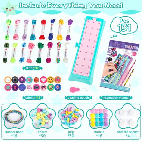 Friendship Bracelet Making Kit Toys for Girls, DIY Arts and Crafts for Kids Ages 8-12, Jewelry String Bracelets Maker Kit, Christmas Birthday Gifts Ideas for Teen Girls Ages 6 7 8 9 10 11 12 Year Old