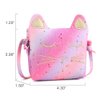 Mibasies Purse for Little Girls Dress Up Jewelry Pretend Play Kids Accessories Gifts Presents (Pink Purple)