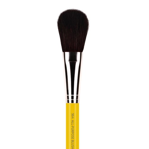 Bdellium Tools Professional Makeup Brush - Studio Series 964 All Purpose Blusher - With Mix of Soft Synthetic & Natural Fibers, For Precise Blush Application (Yellow, 1pc)
