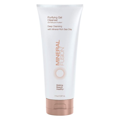 Mineral Fusion Purifying Gel Facial Cleanser, Nourishing Vegan Face Wash with Mineral-Rich Sea Clay & Calming Botanicals, Normal to Oily Skin Care, 7 Fl Oz