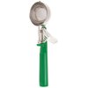 Winco Ice Cream Disher with Green Handle, Size 12, Two and two third ounces, Stainless Steel