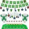 Football Birthday Party Decorations-Include Banners,2 Tablecovers(54''x72''),30Ct Hanging Swirl Decorations,24 Cupcake Toppers,20 Balloons for Football Theme Party