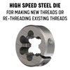 Drill America - DWTSR112-5824 5/8"-24 X 1-1/2" OD High Speed Steel Round Adjustable Die, DWT Series