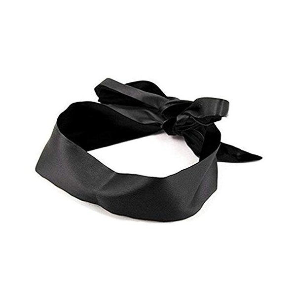 DNHCLL 150cm/59 Black Soft and Comfortable Sleeping Mask Silky Satin Eye Mask Blindfold