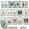 Daily Routines Gestures English Flash Cards Pocket Card Learning Toys for Children Pre-Kindergarten Kids Education Aids