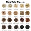 HMD Tousled Updo Messy Bun Hair Piece Hair Extension Ponytail With Elastic Rubber Band Updo Extensions Hairpiece Synthetic Hair Extensions Scrunchies Ponytail Hairpieces for Women(Dark Brown)