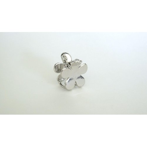 Small mini flower silver metal hair claw clip (Clip quantity: 2 clips)