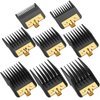 VALLNEI 8PACK Premium Metal Clipper Guards Compatible with BaByliss Barberology FX825, FX870, FX880, and FX673 Clippers,Trimmer Replacement Guards for Babyliss Clippers,Black