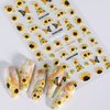 4Sheets Sunflowers Nail Art Stickers Decals 5D Embossed Summer Sun Flowers Nail Decals Engraved Flower Nail Sticker Designs Self-Adhesive Nail Sticker Supplies for Women Floral Manicure Decorations