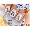 Dog Breed - Shar Pei Dog I Love my Chinese Shar Pei Nail Decals - WaterSlide Nail Art Decals - Salon Quality DIY Manicure Nail Accessories