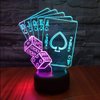 HIPIYA Poker Dice Night Light LED 3D Illusion USB Playing Card Remote Control Lamp Festival Present Birthday Gift for Boy Men Fan Player Kid Party Bedroom Gambling Club Room Decor (Poker)