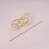 Vacaonio Metal Gold Hair Stick Pin Viking Celtic Knot Hair Bun Stick Clip Celtic Knot Hairpin Gold Hair Bun Slide Long Hair Stick Decorative Hair Accessories for Women and Girls Headdress