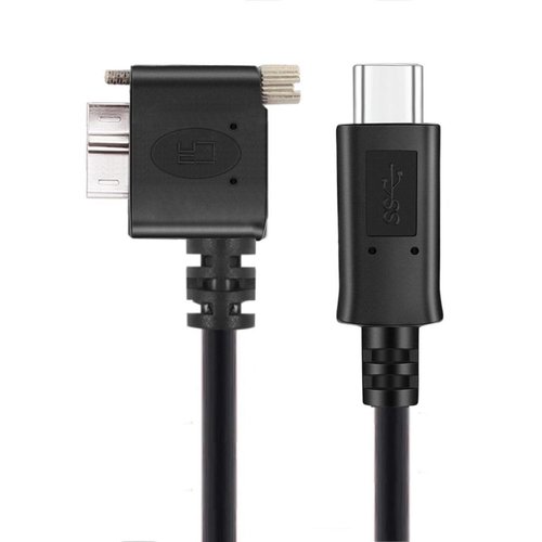 chenyang USB C to Micro USB 3.0 Data Cable 90 Degree Right Angled with Screw Mount 5Gbps