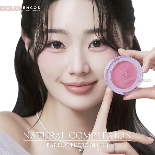 FORENCOS Matte Blush Set (Puff Included), Glitter Long Lasting Korean Blush Power, Zero Sebum Shine, Flawless Finish, Easy Blending, Lightweight & No Cakey Residue, Glitter (PURE MURIELLE)
