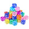 GWHOLE 40 Pieces 6-Sided Game Dice Set, 8 Translucent Colors Dice for Board Games and Teaching Math