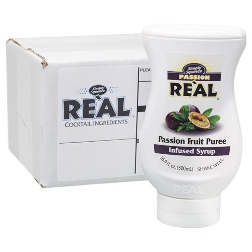 Passion Fruit Reàl, Passion Fruit Puree Infused Syrup, 16.9 FL OZ Squeezable Bottle (Pack of 1)