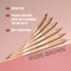 6pcs Nude Lip Liner Makeup Set - Waterproof & Smudge-Proof Matte Pencil, Long-Lasting & Durable, Smooth & Easy Glide, Non-Smudge, Contouring, Filling & Layering (Brown Set, 6 Count (Pack of 1))