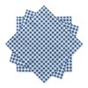 Gatherfun Disposable Paper Napkins Blue and White Gingham for Dinner Picnic and Parties (Pack of 50)