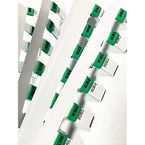 Fpigeon 100pcs Colors Racing Rubber Pigeon Ring Tough Material Rubber Bands for Racer Pigeon Colorful Numbered (Green,Solid)