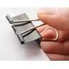 120 Pcs Binder Clips - Paper Clamps Assorted 6 Sizes, Paper Binder Clips, Metal Fold Back Clips with Box for Office, School and Home Supplies, Black