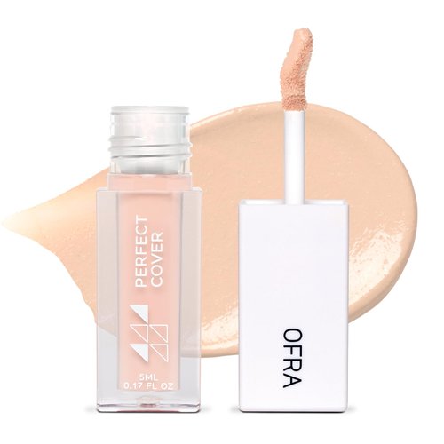 Ofra Perfect Cover Concealer - Fair Ivory - Natural Finish Liquid Concealer - Long-Lasting Formula - Face Makeup and Under Eye Color Corrector for Dark Circles - 5 ml