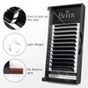 Befer Beauty Volume Lash Extensions 0.05CC, Mix-8-15mm Eyelash Extension Matte Black,Easy Fan Volume Lashes Fluffy Matte Black Soft, CC Curl Self Fanning Lash Extension Professional Eyelash Extensions