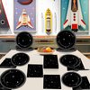 Qyeahkj 100Pcs Stars War Birthday Party Decorations Galaxy Plates and Napkins Space Theme Party Supplies for Outer Space Party Disposable Tableware Set Birthday Night Sky Decor for 25 Guests